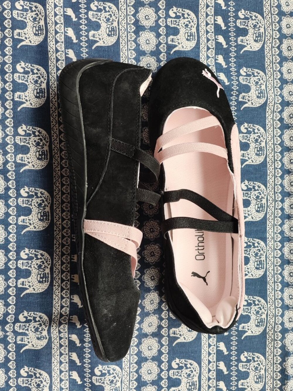 Puma Speedcat Series Black And Pink Ballet Flats - Picture 5 of 11